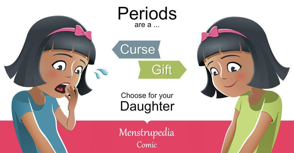 Periods are a curse or a gift? Choose for your daughter. Buy Menstrupedia Comic